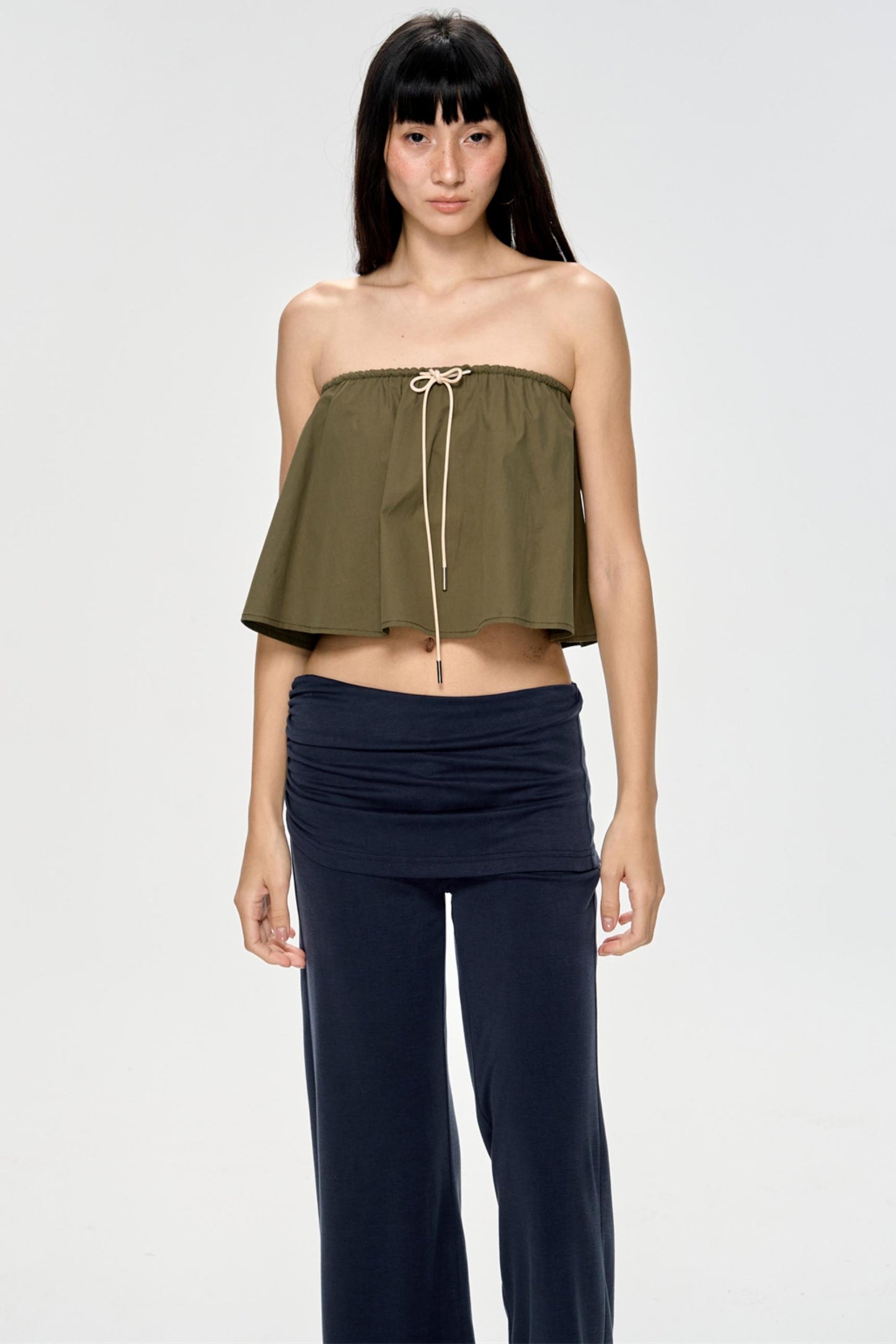 Bright Blue Backless Plunge Top