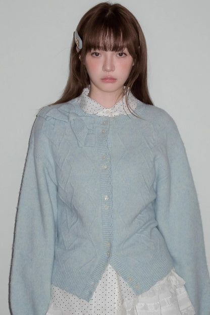 Moonlight Silhouette Sweet Wool Cardigan