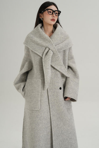 Woolen Elegance Long Jacket