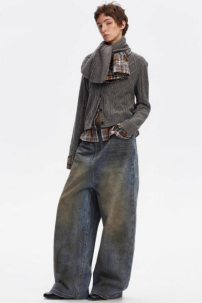 Wool Twist Cardigan Sweater Set-Up