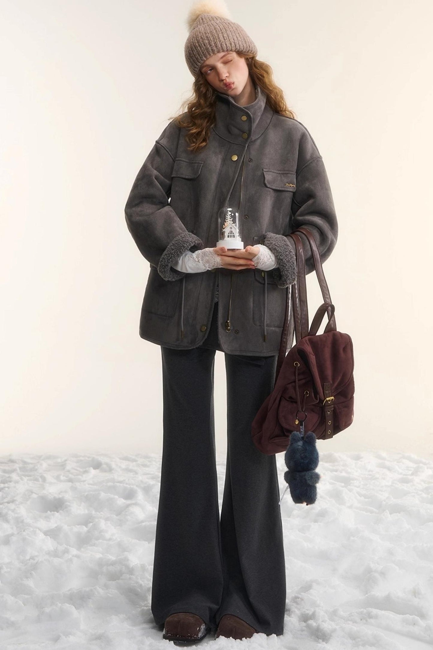 Irregular Flared Knit Pants