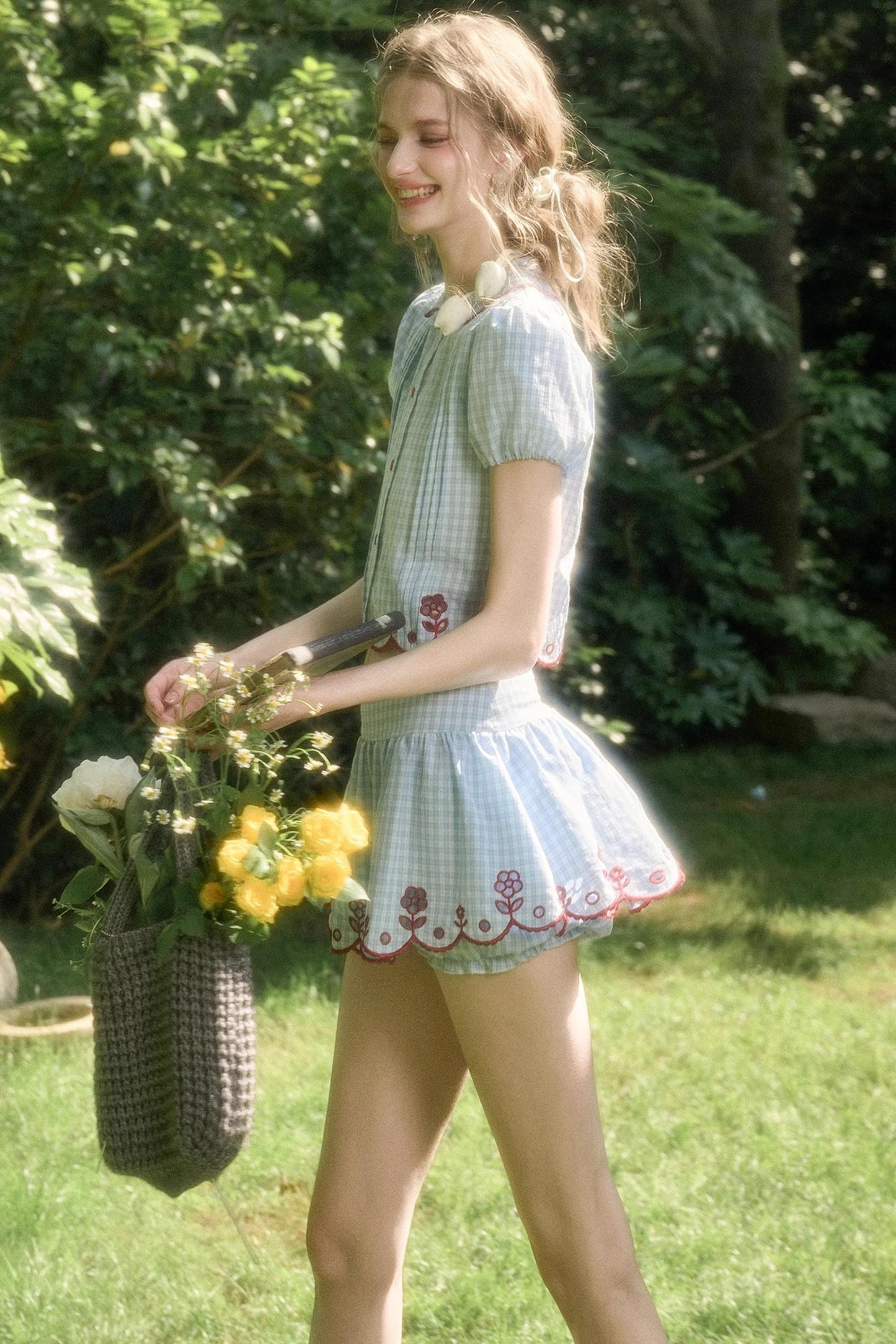 Pure Lace Airy Shirt Set-Up