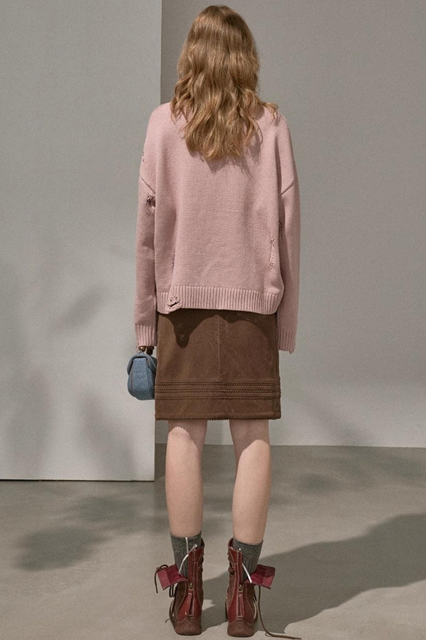 Kiss Bear Print Long Sleeve Sweater