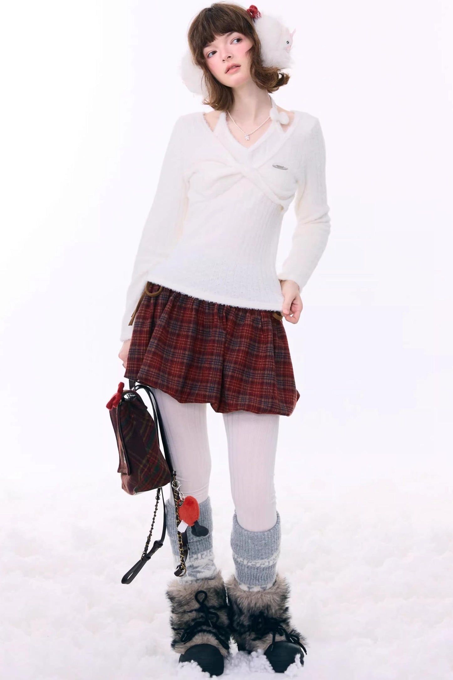 Retro Knit Halter Sweater