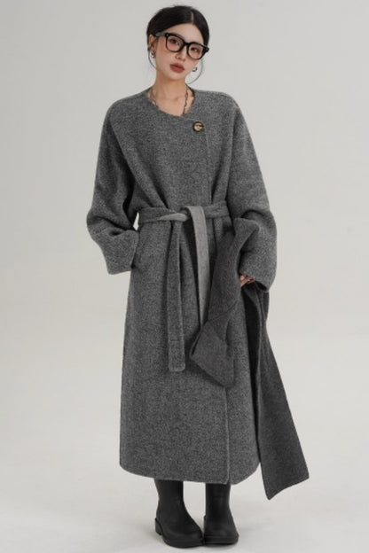 Hooded Double-Sided Wool Coat