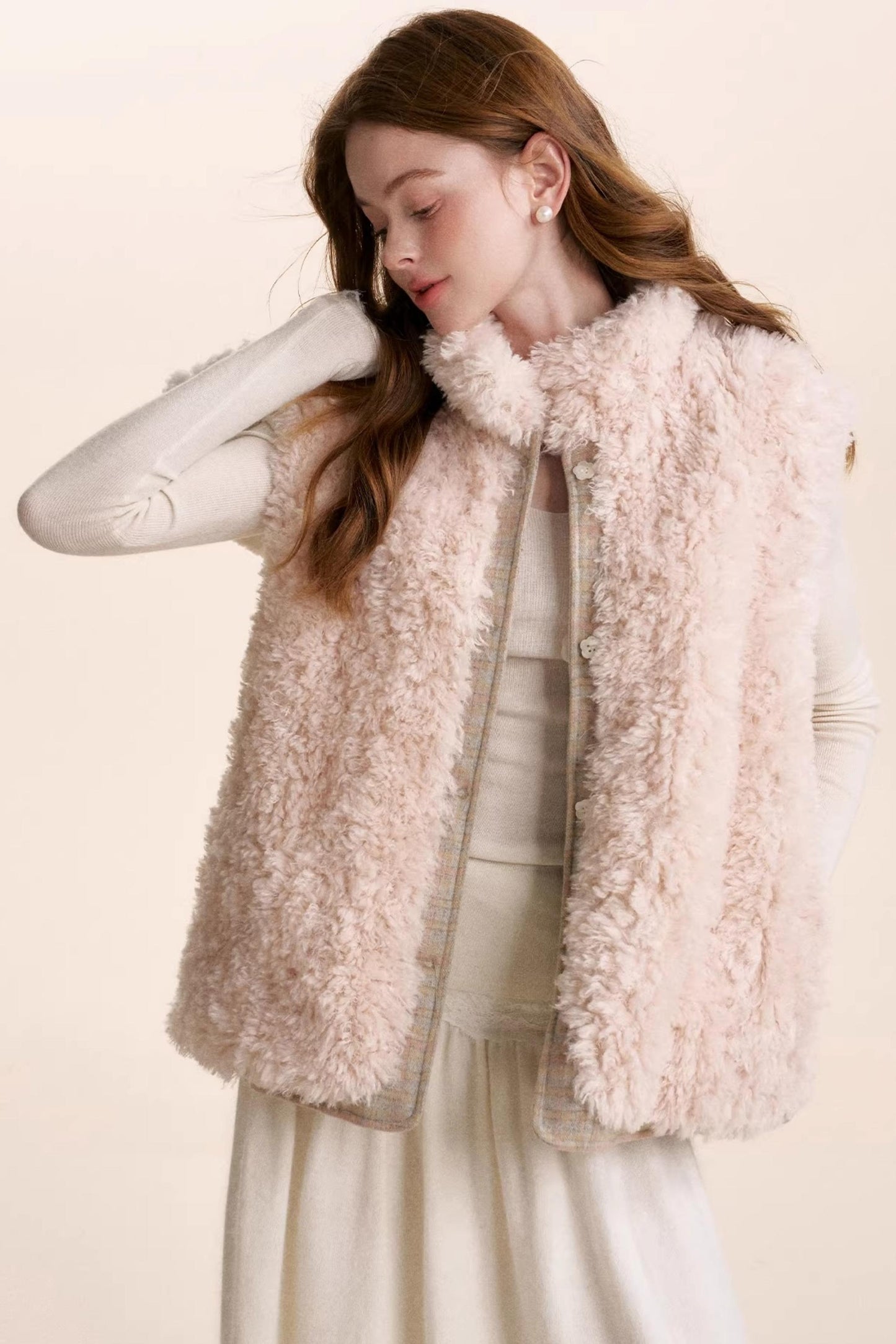 Linen Wool V-Neck Top