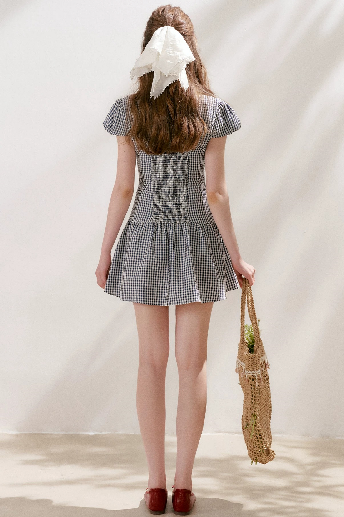 Lyocell French Lace Plaid Dress Set-Up