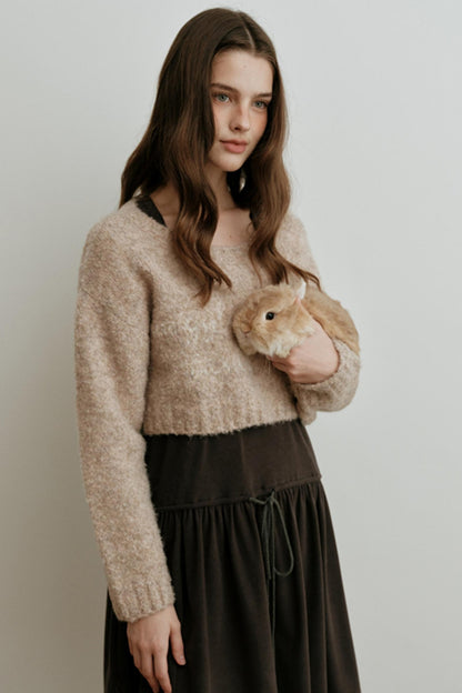 Light Luxury Wool Jacquard Top