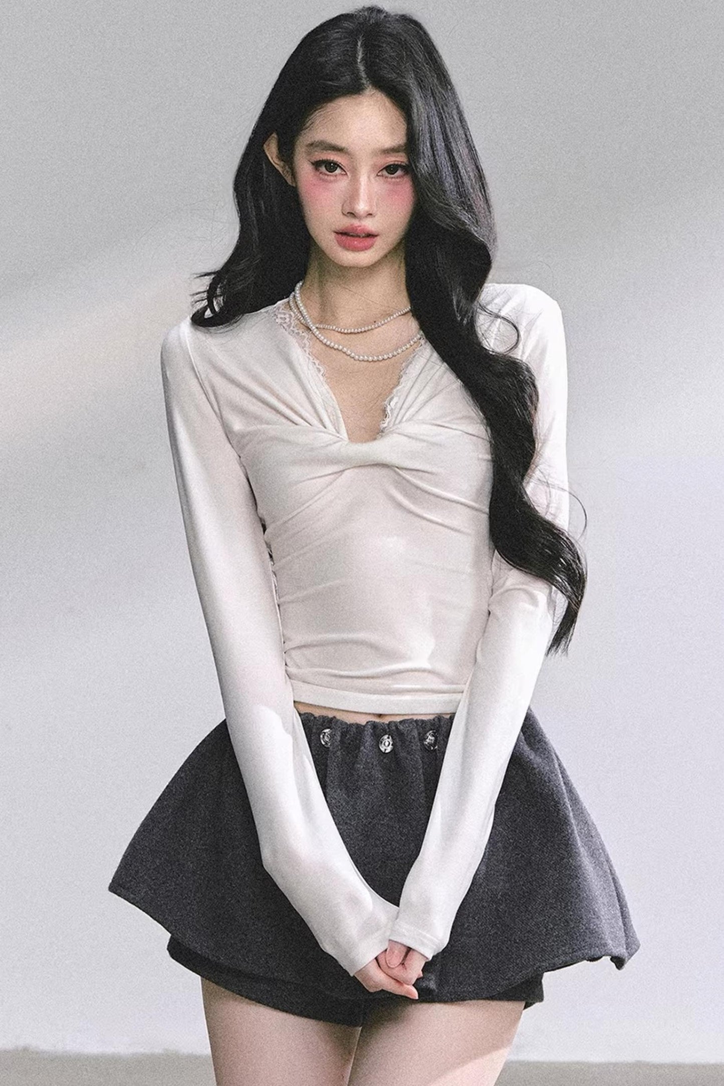 Ancient White Moonlight Lace Top