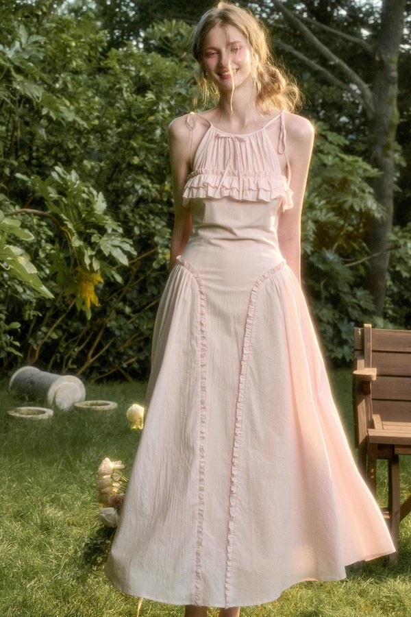 Rose Sea Halterneck Long Skirt