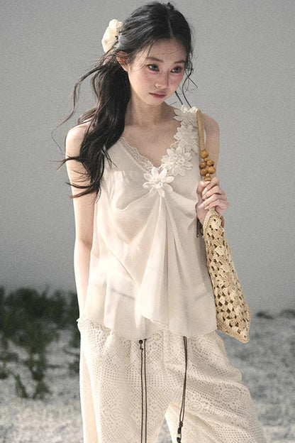 Silent Rose Semi-Sheer Lace T-Shirt