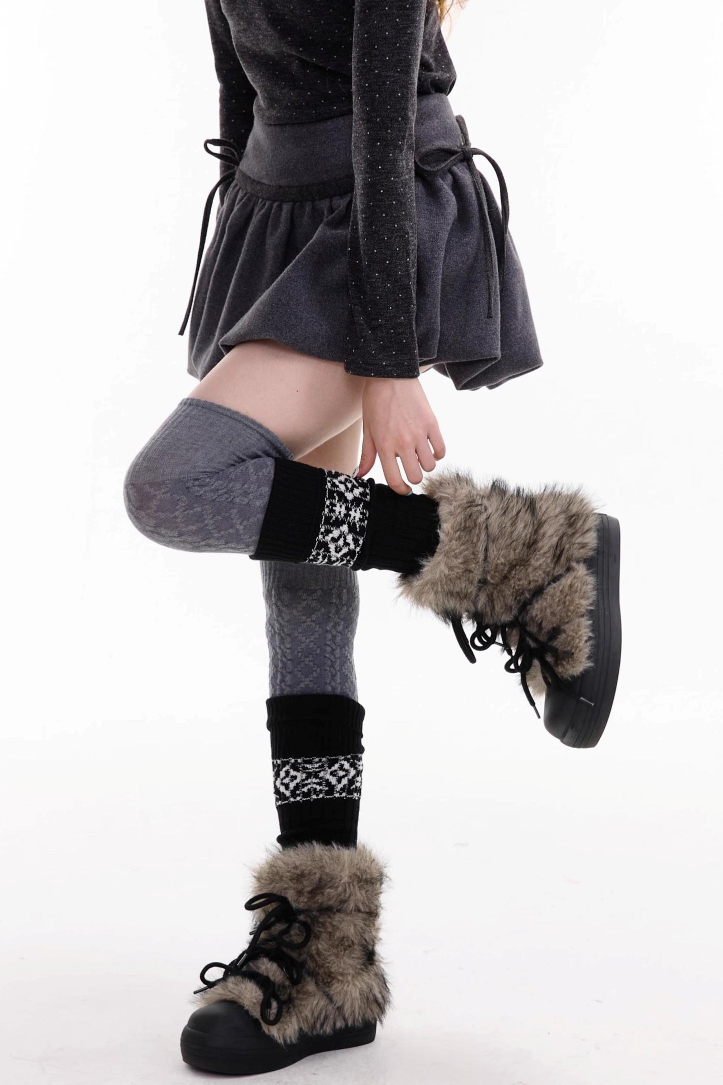 Autumn High-Waisted Woolen A-Line Skirt