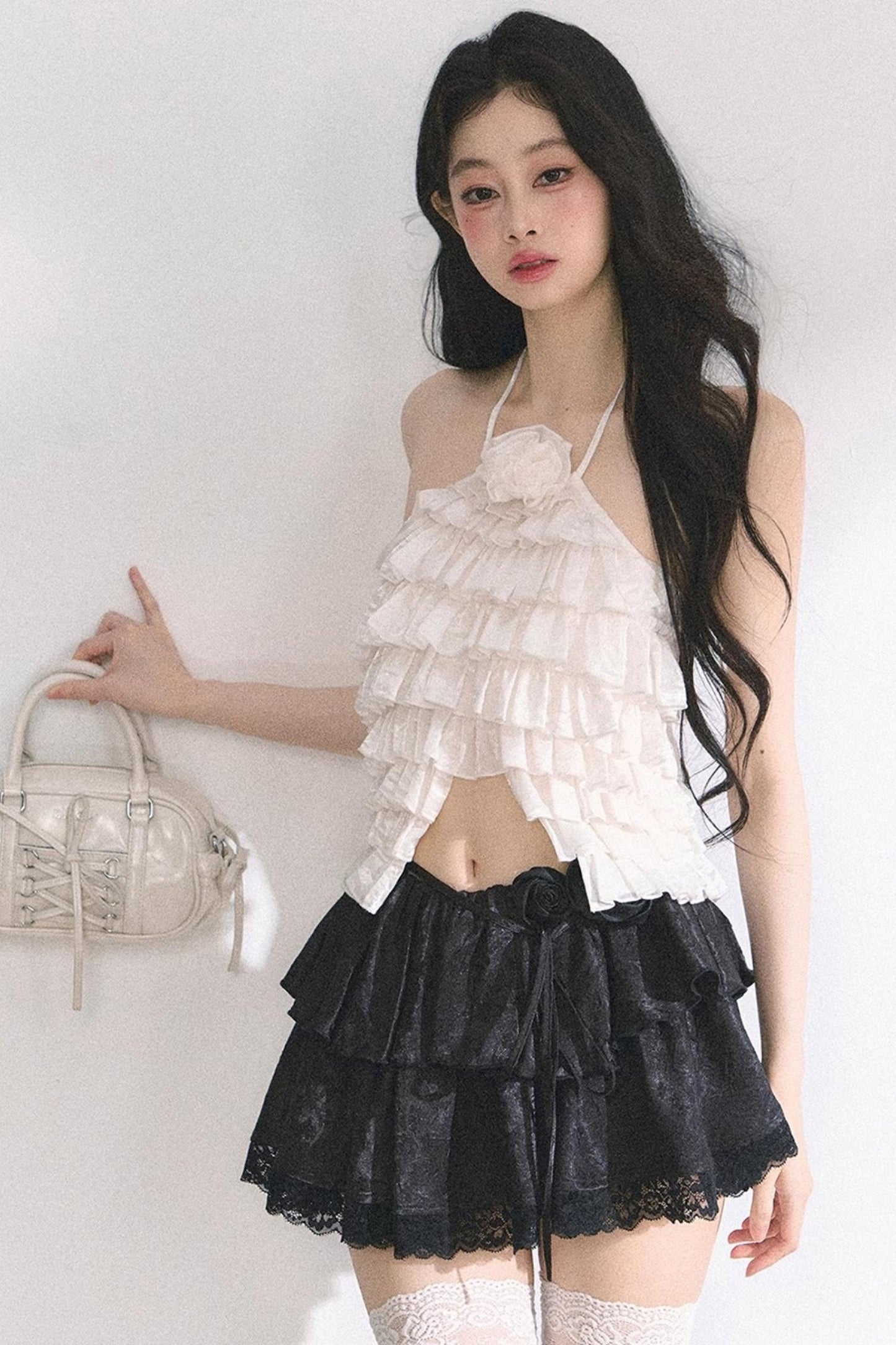 Floral Lace Bustier Skirt