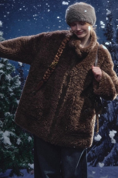 Reversible Suede Stand Collar Jacket