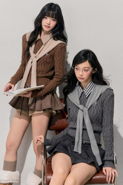 Unfinished Poem Plaid Sweater