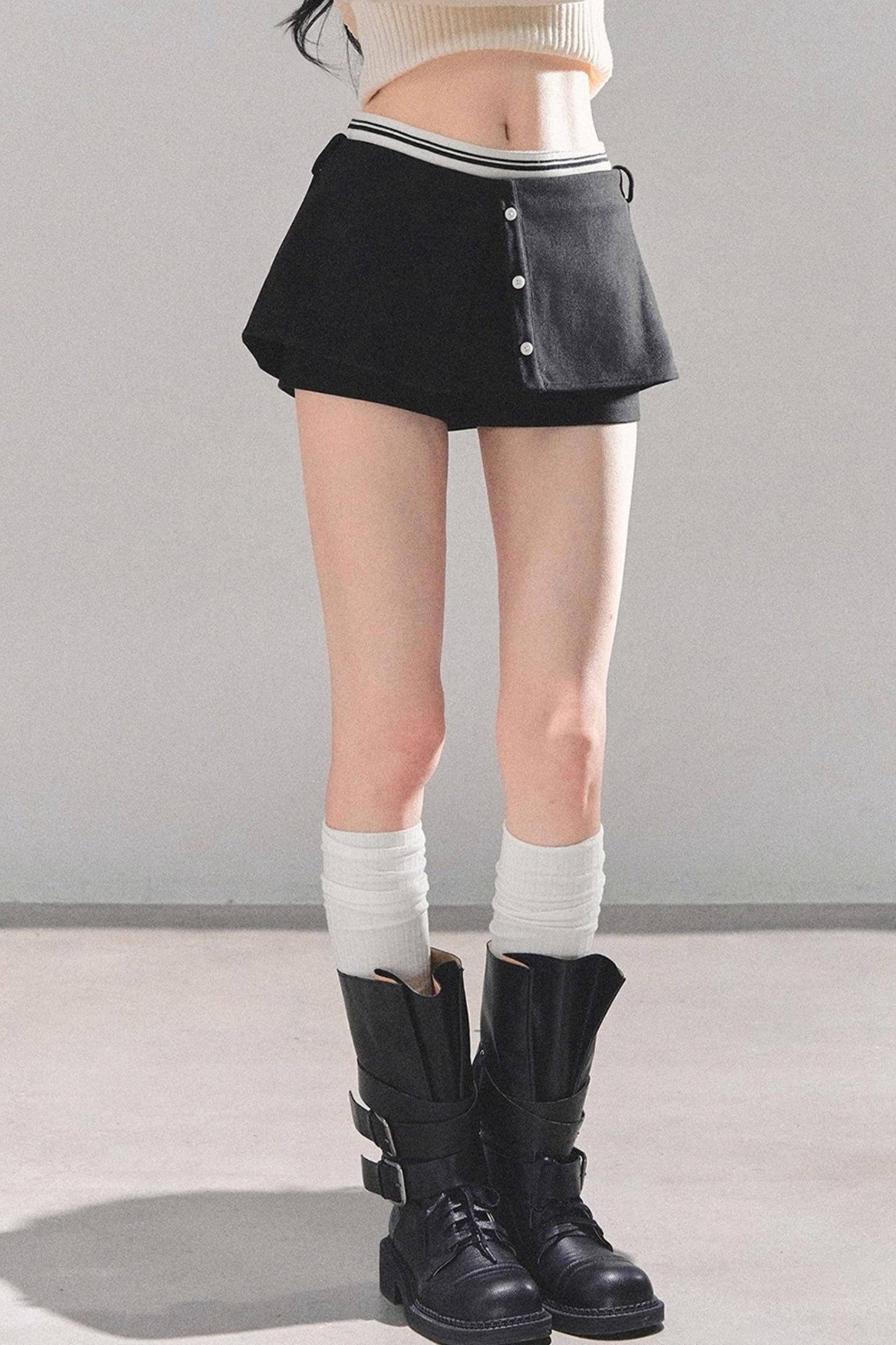 Black Autumn A-Line Shorts