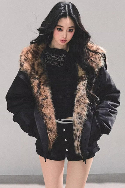 Hepburn-Style Quilted Winter Coat