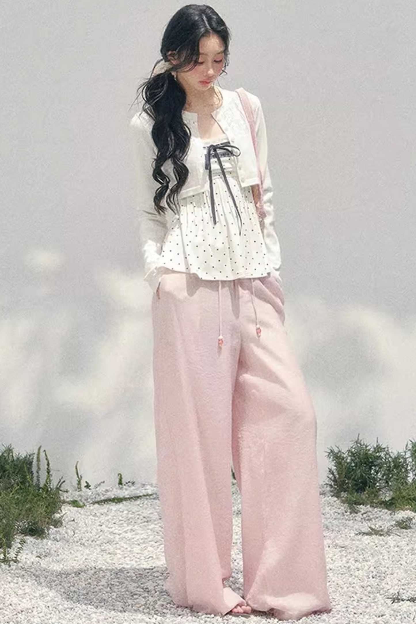 Polka Dot Lace Top Set-Up