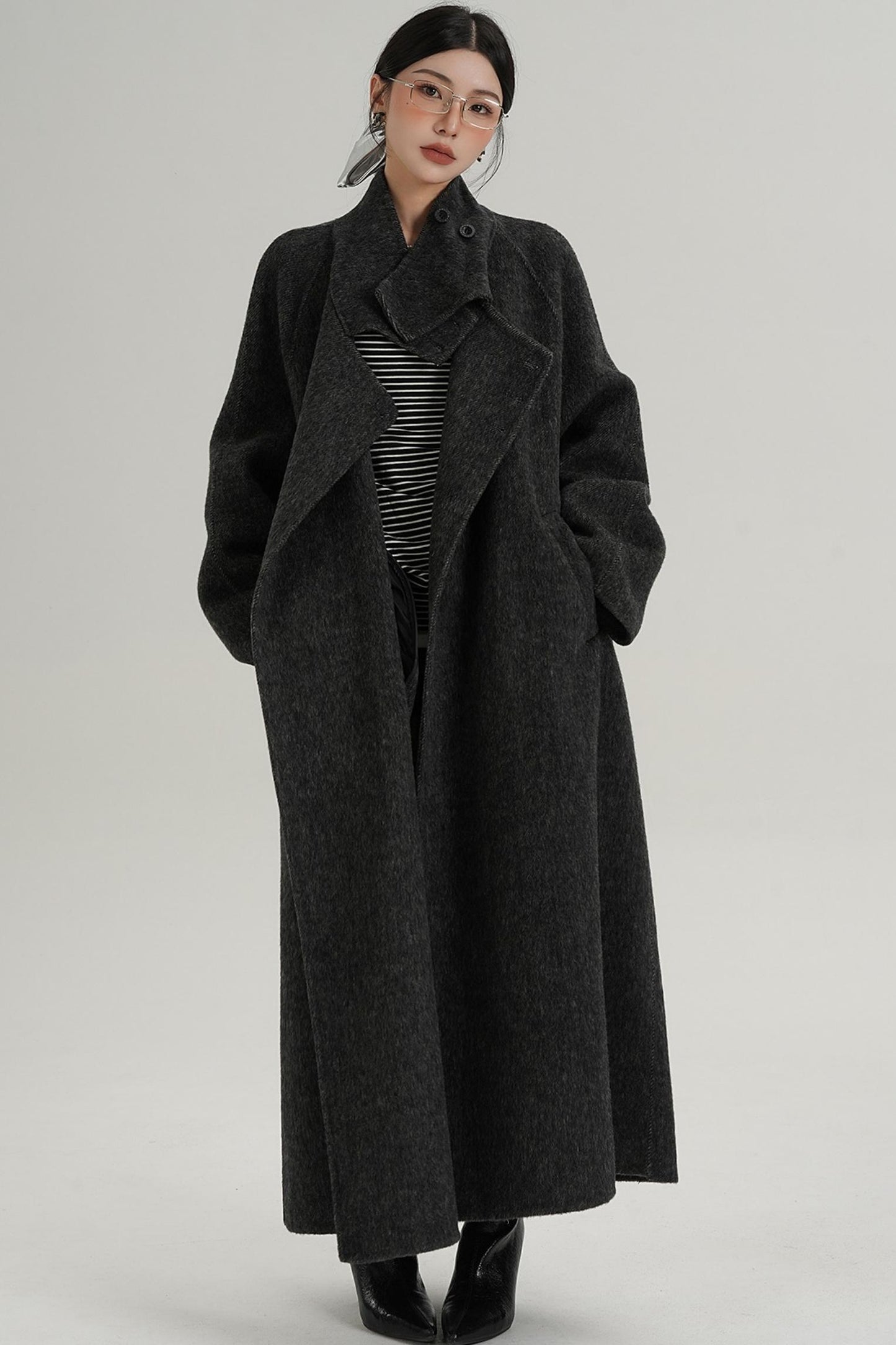 High Neck Wool Coat