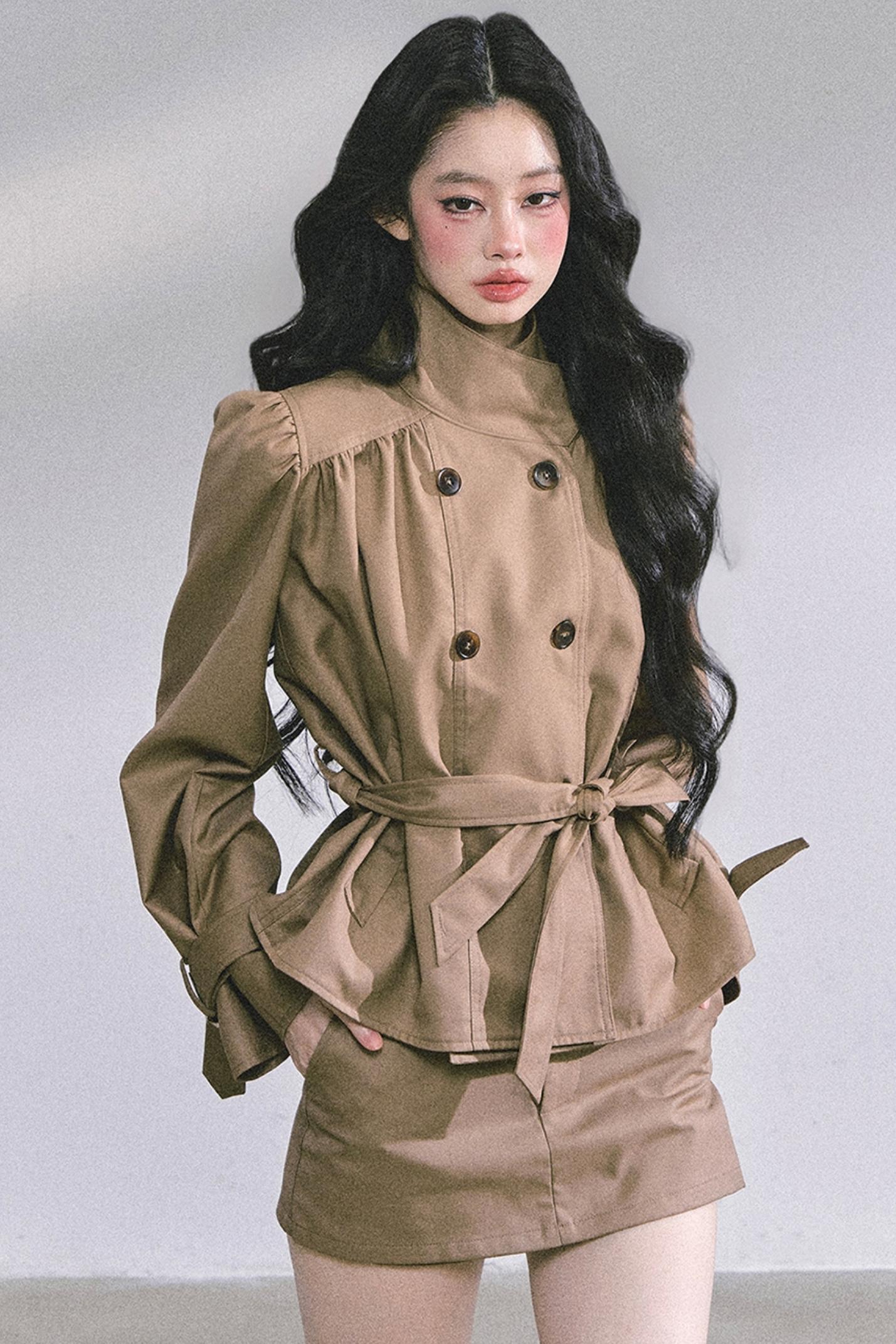 French Autumn Coat & Skirt Set-Up