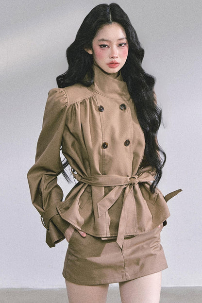 French Autumn Coat & Skirt Set-Up