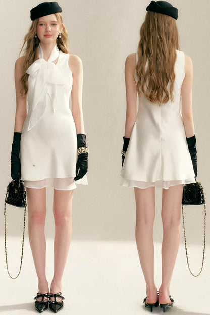 Acetate Halter Cape Dress Set-Up