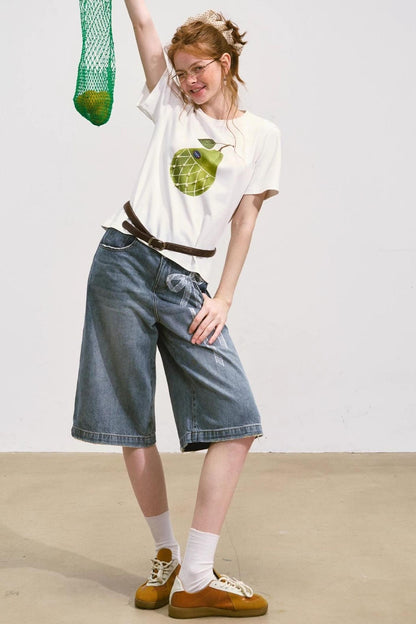 Summer Wide-Leg Denim Pants