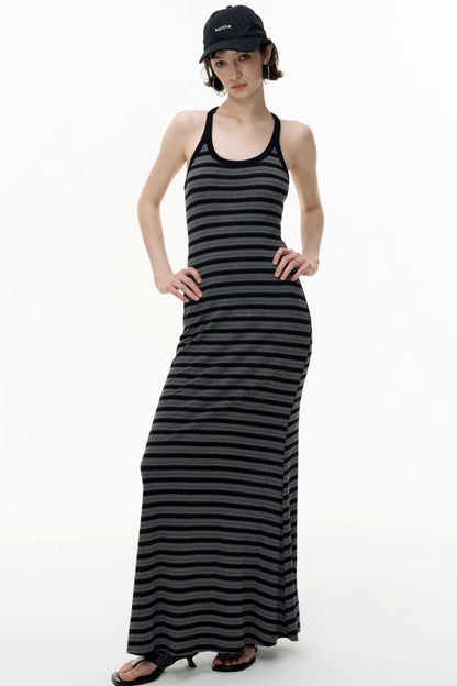 Autumn Striped Camisole Dress