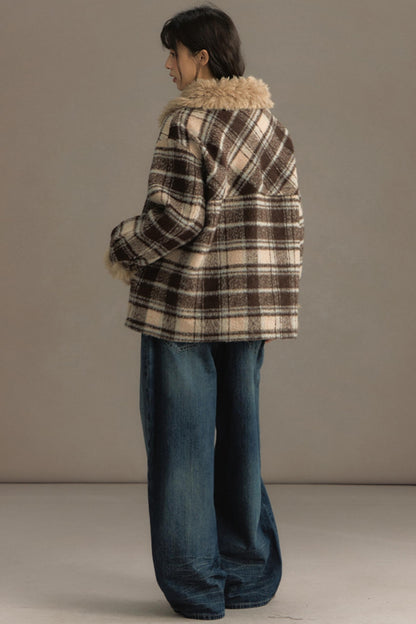 Fuji Plaid Woolen Jacket