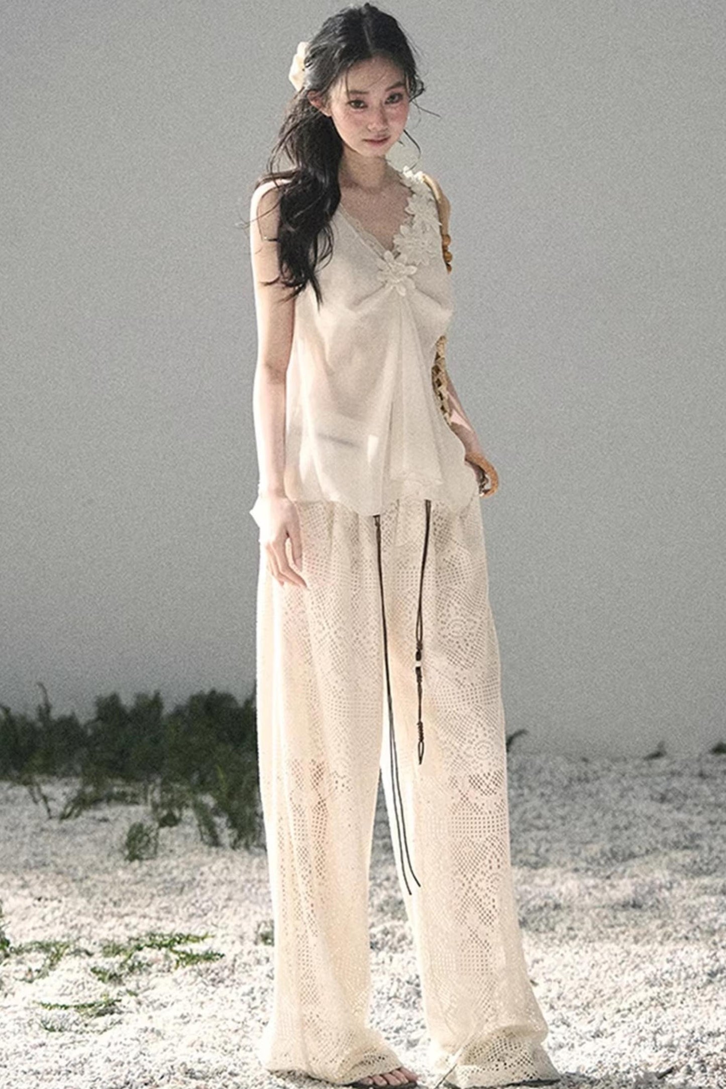 Silent Rose Semi-Sheer Lace T-Shirt