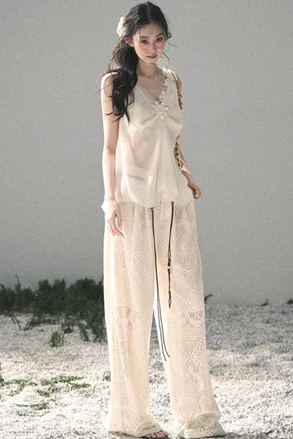 Silent Rose Semi-Sheer Lace T-Shirt