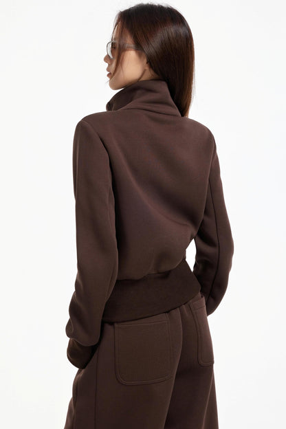 High Collar Slim Jacket Set-Up