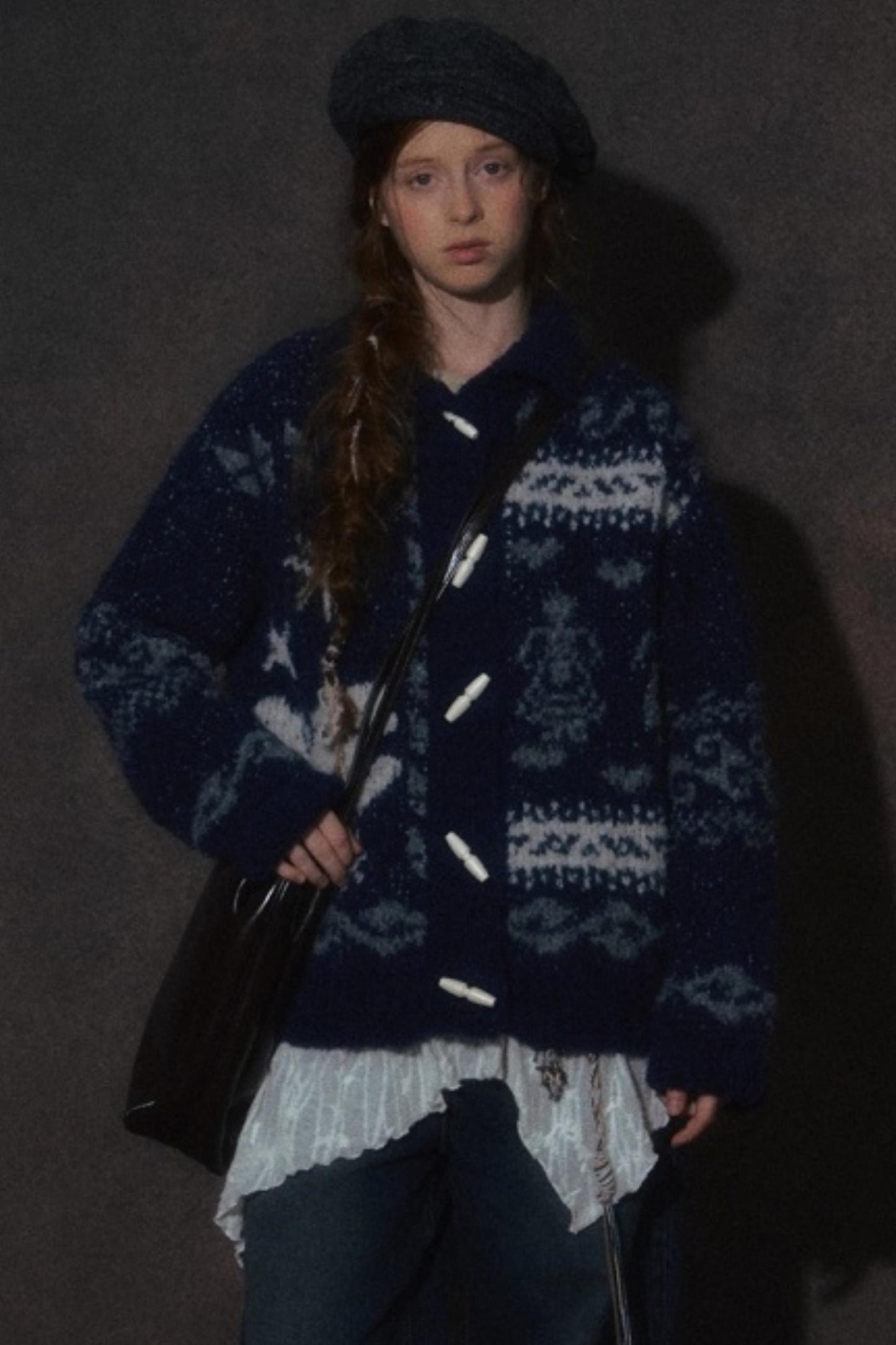 Retro Collegiate Knitted Cardigan