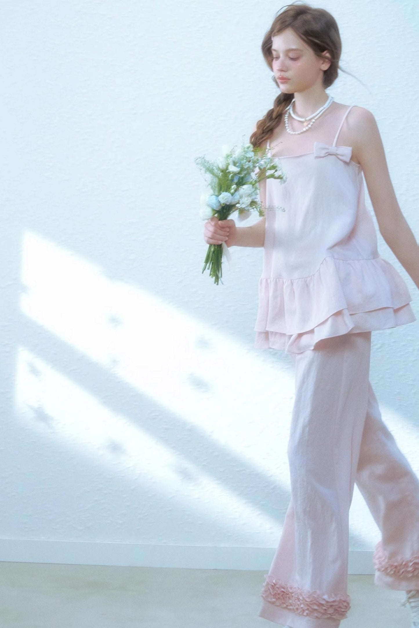 Linen Bow Cami & Lace Set-Up