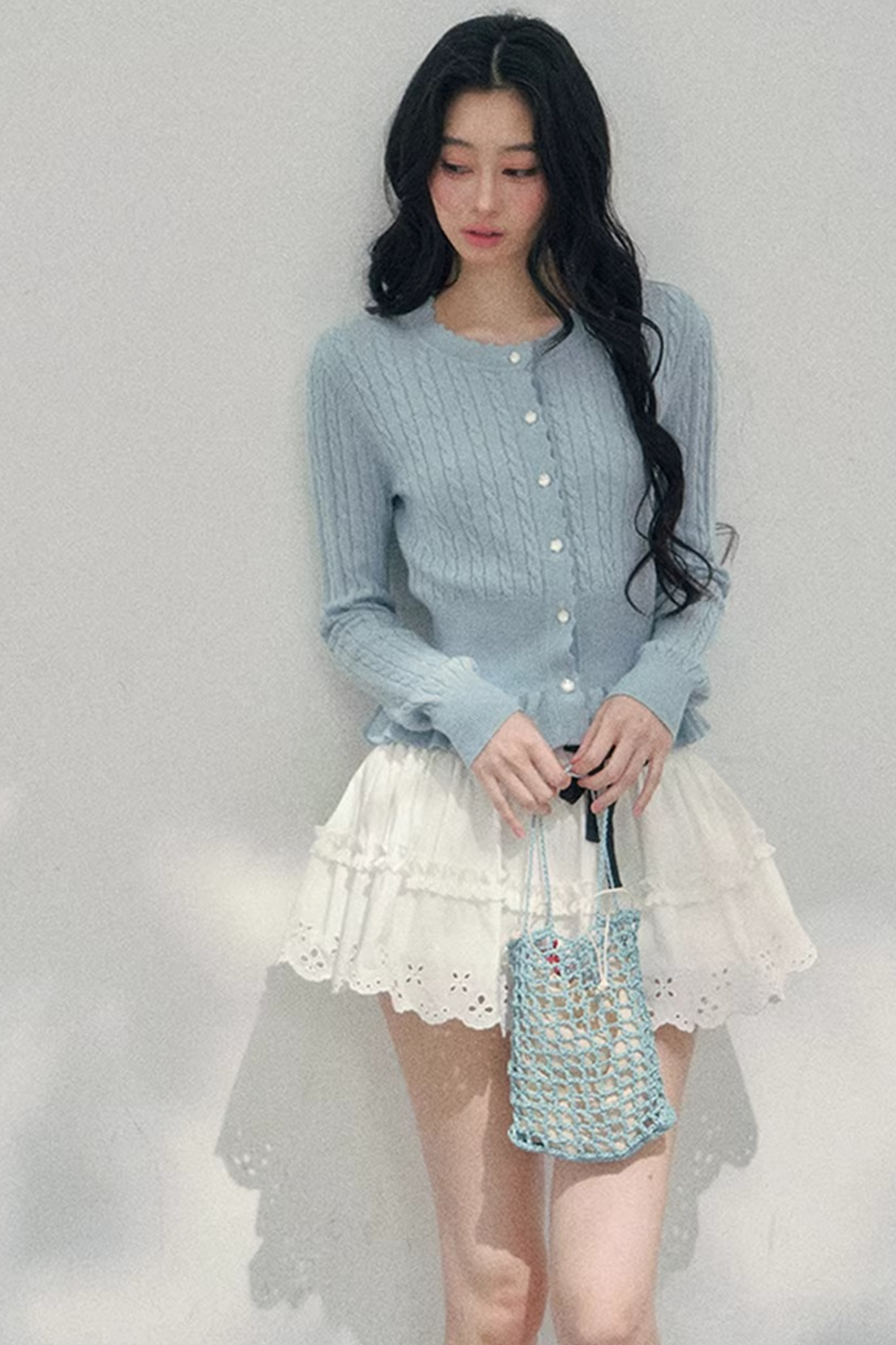 Spring White Half-Skirt