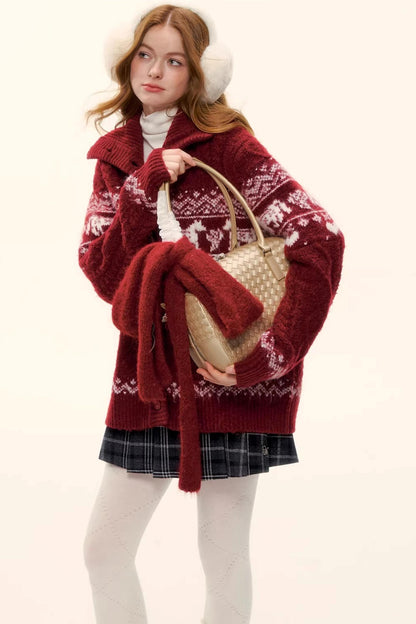 Fair Isle Knit Cardigan