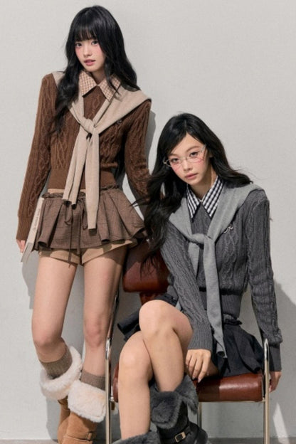 Unfinished Poem Plaid Sweater