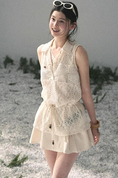 Lace Hollow-Out Summer Top