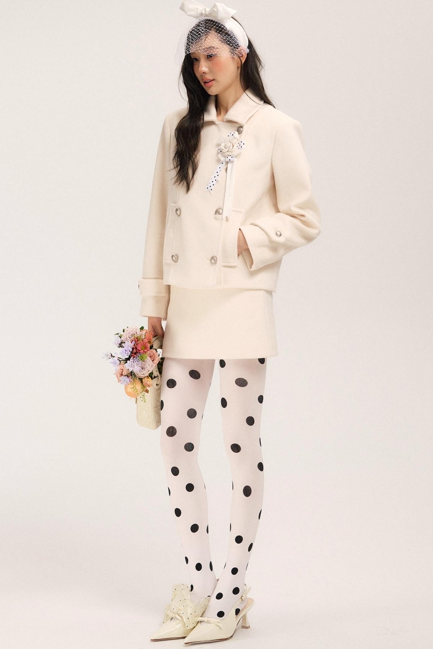 Flight Diary Woolen Jacket & Skirt Set-Up