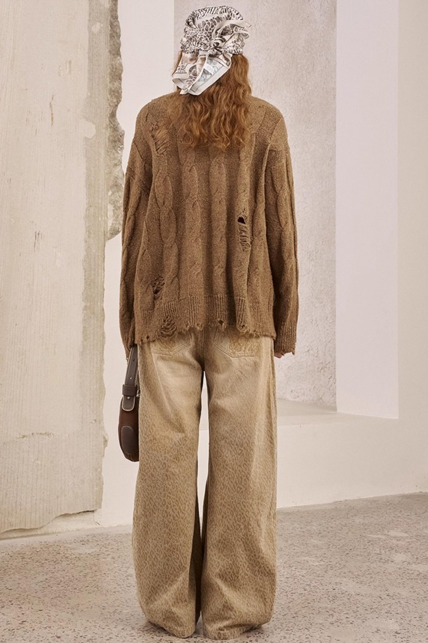 Leopard Split Wide Leg Pants