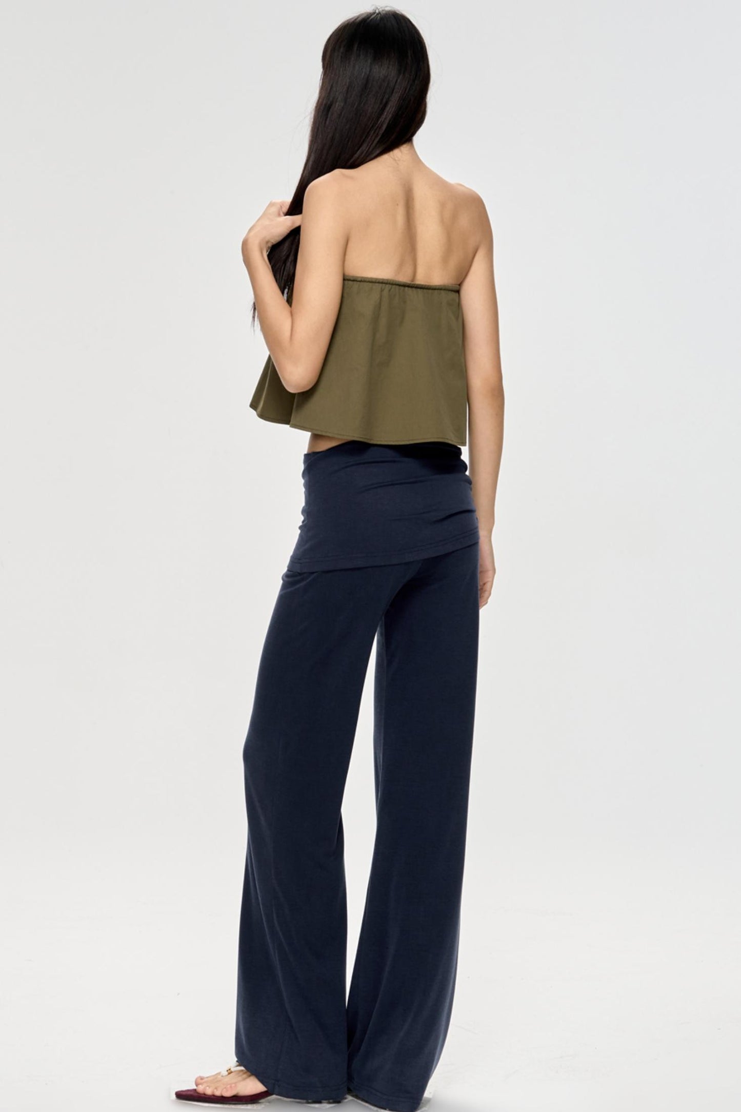 Bright Blue Backless Plunge Top