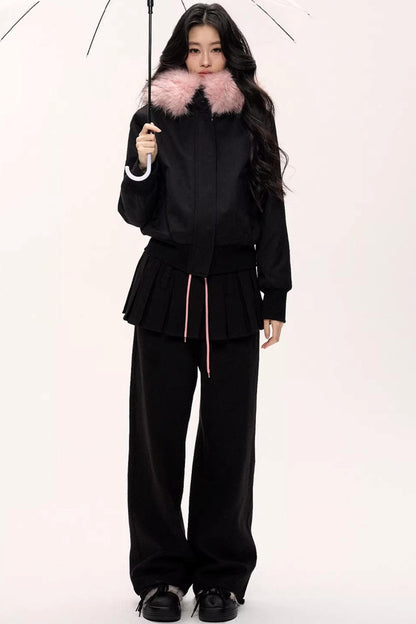 Blooming Wool Pleated Pants