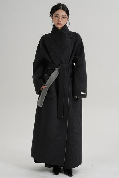 Stand-Up Wool Coat