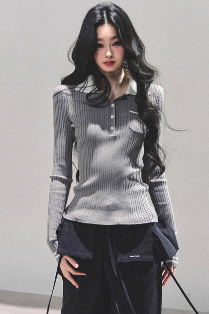 American Knit Polo Sweater