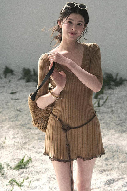 Amber Memories Knit Dress Set