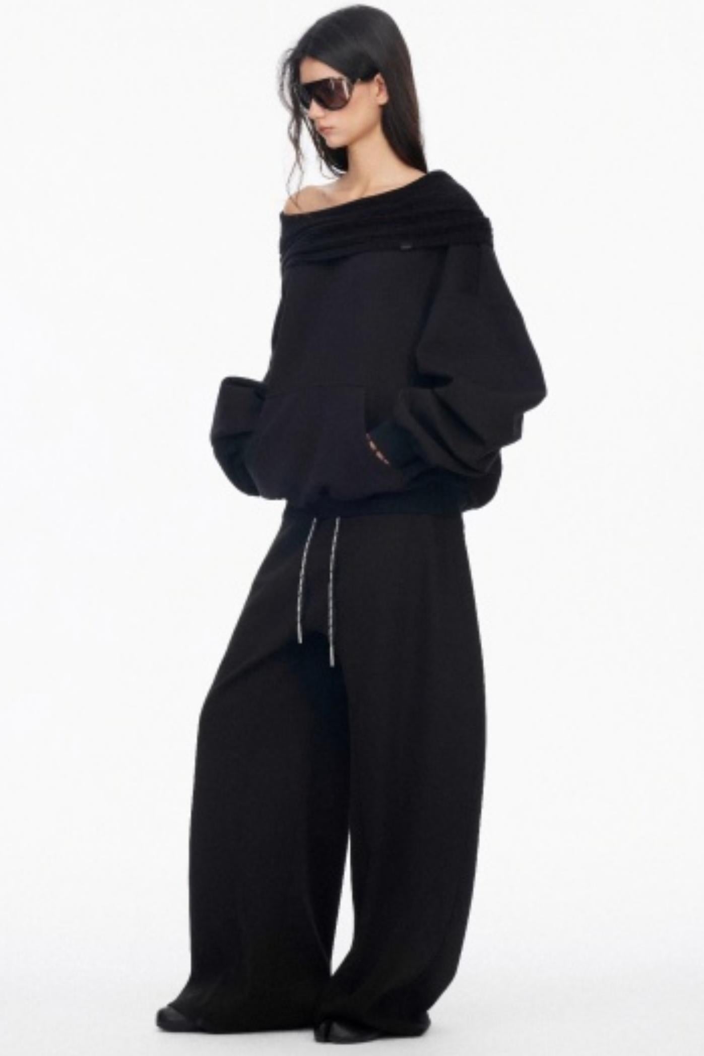 Classic Wide-Leg Fleece Sweatpants