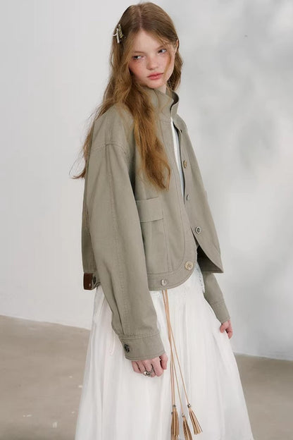 Cotton Lace Plaid Skirt