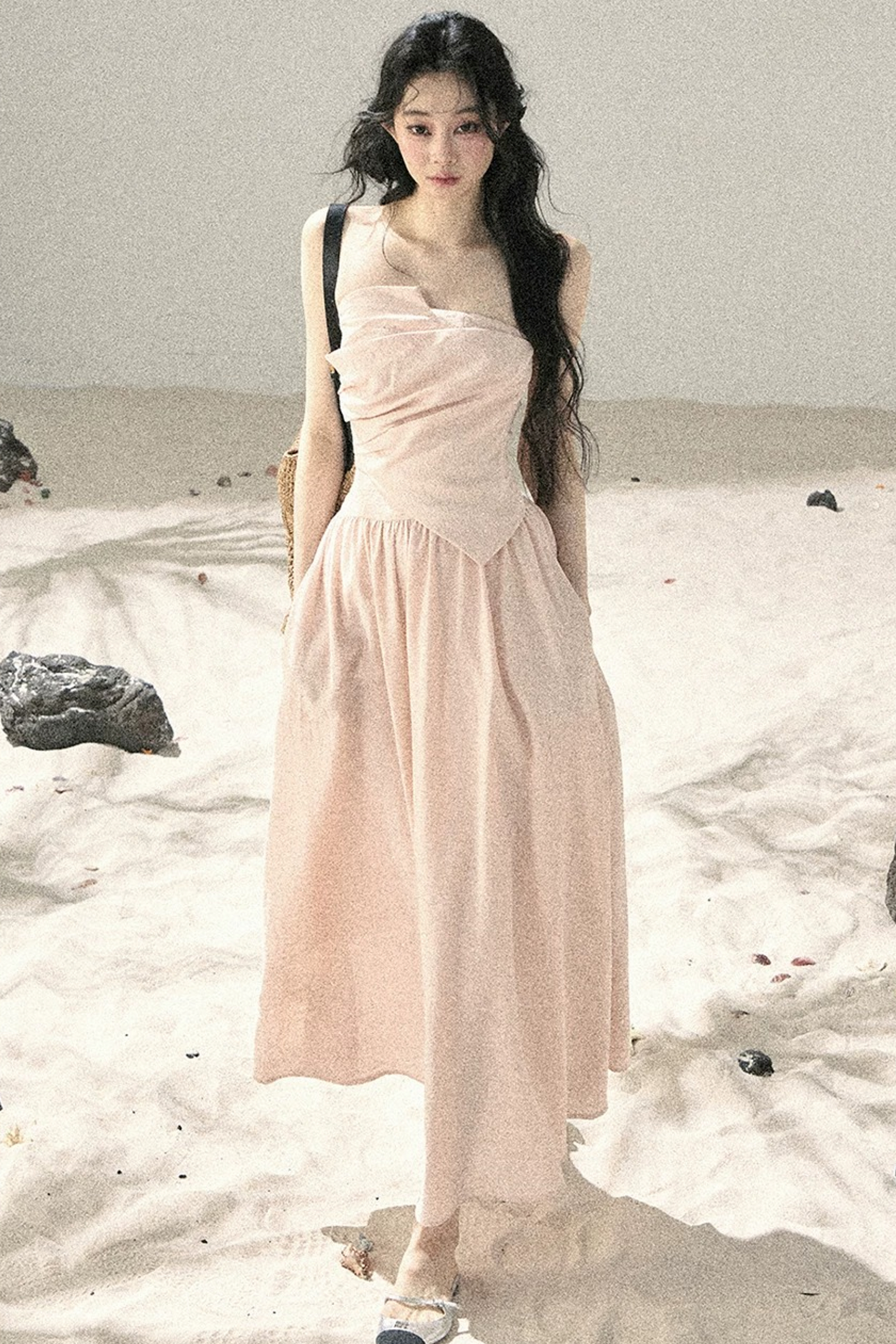 Cloud-Like Strapless Summer Dress