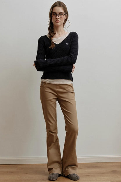 Velvet Twist Knitting Top