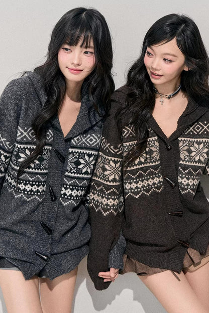 Fair Isle Duffle Cardigan